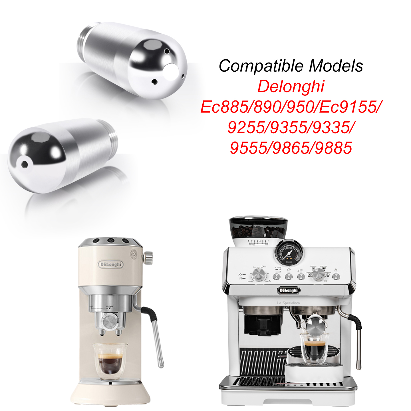 Delonghi Espresso Magnifica - หัวฉีดไอน้ำสำหรับเครื่องชงกาแฟ Delonghi รุ่น EC885/890/9155/9255/9355/9665/9865 สำหรับทำฟองนมและกาแฟเอสเพรสโซ