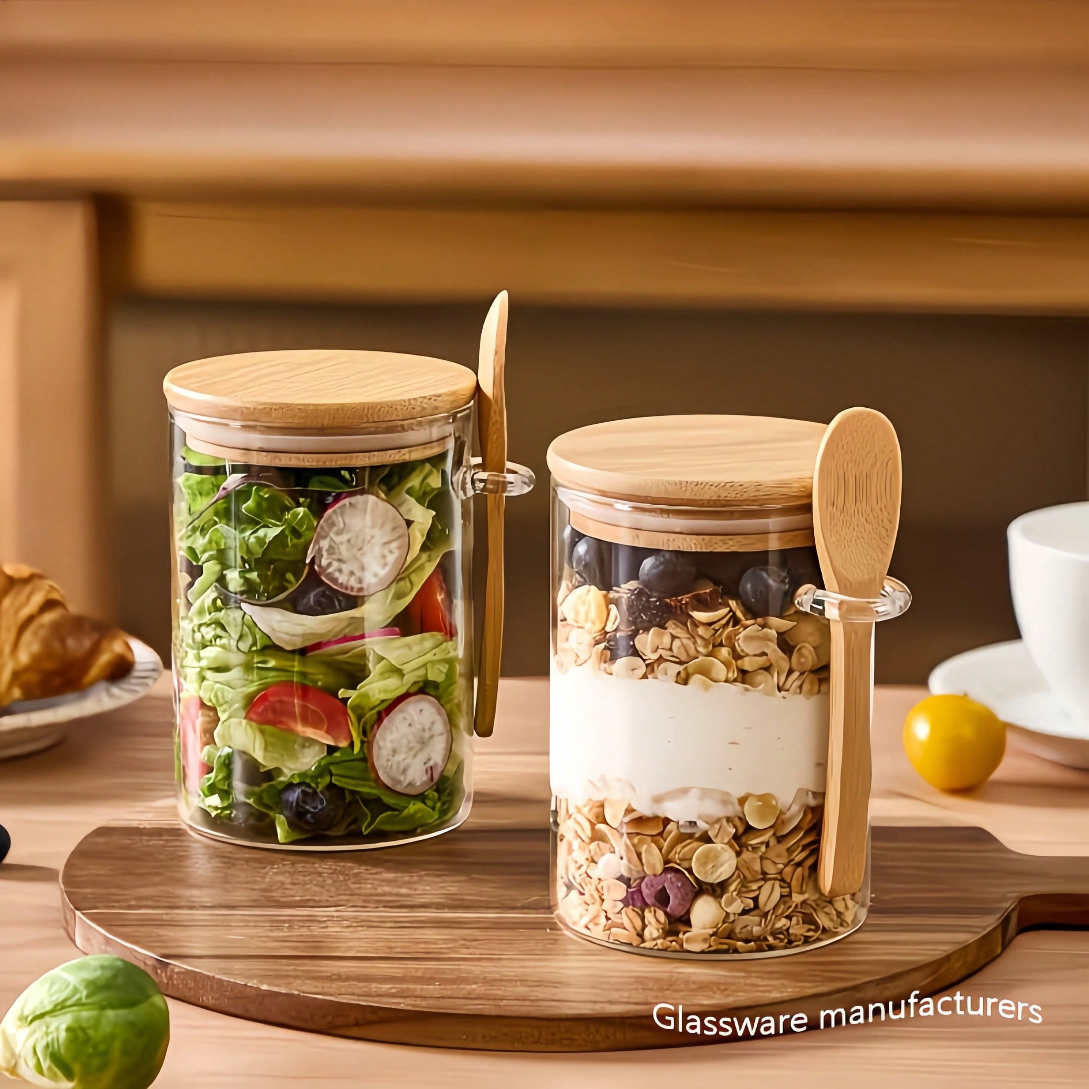 ชุดภาชนะเก็บของ 4 ชิ้น (ประกอบ - Meal Prep Glass บทวิจารณ์และราคา