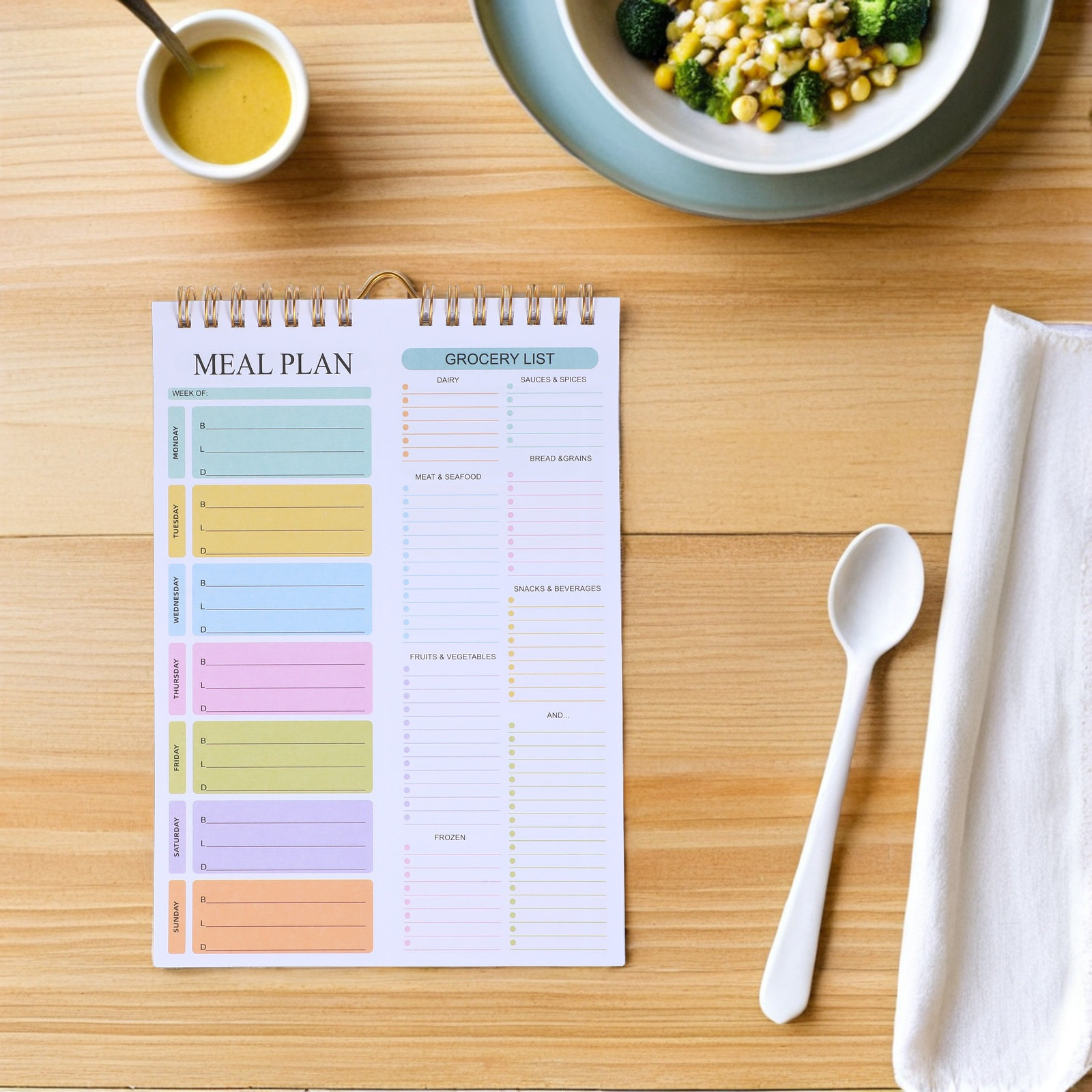 สมุดวางแผนเมนูรายสัปดาห์ A5 แบ - Meal Prep Weekly บทวิจารณ์และราคา