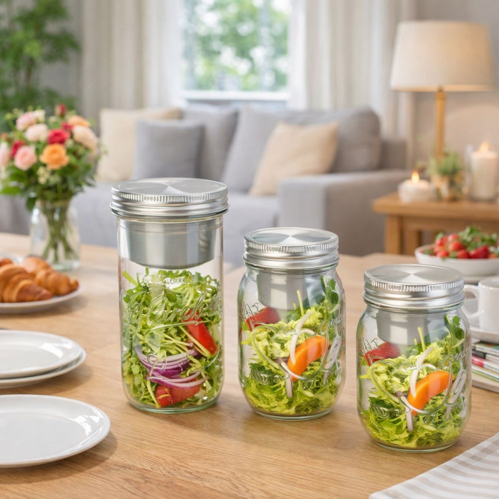 ขวดแก้วใสสำหรับใส่สลัดขนาด 16/ - Meal Prep Weekly บทวิจารณ์และราคา