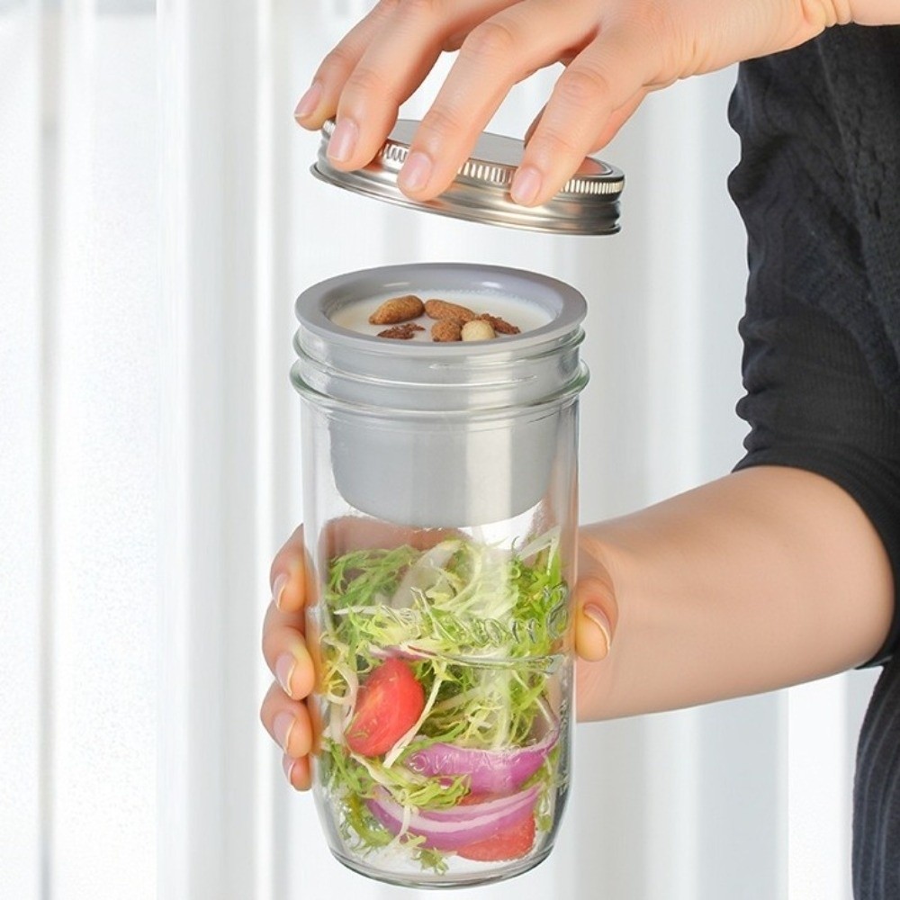 ขวดแก้วใส่สลัดขนาด 16/24 ออนซ์ - Meal Prep Weekly บทวิจารณ์และราคา