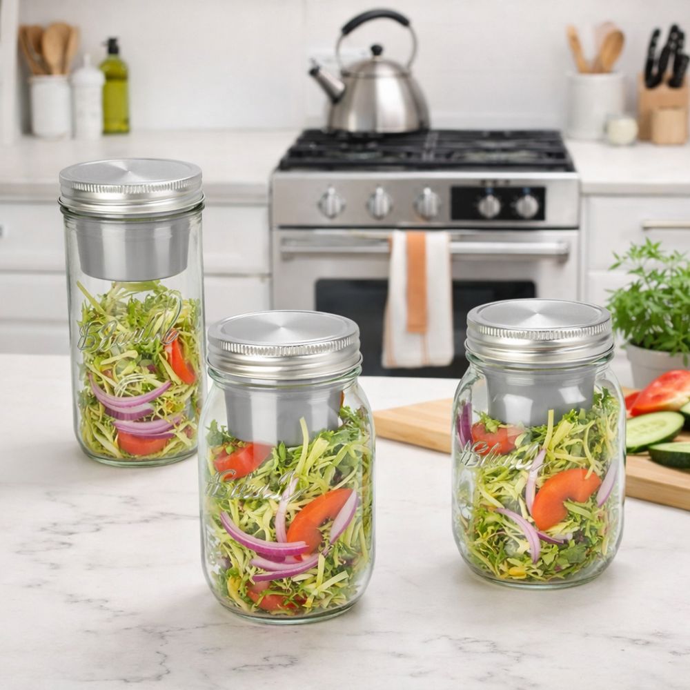 ขวดแก้วใส่สลัดขนาด 16/24 ออนซ์ - Meal Prep Weekly บทวิจารณ์และราคา