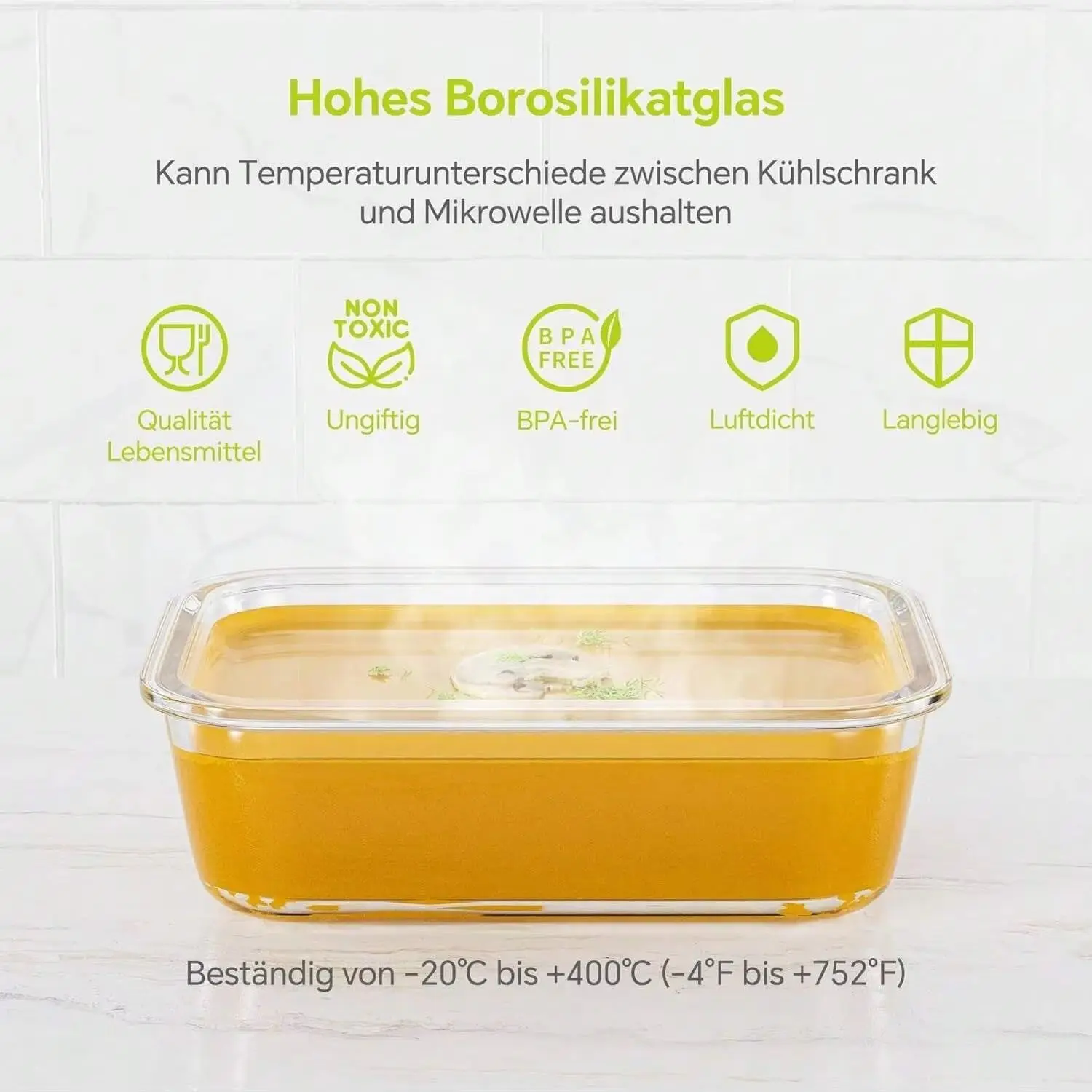 ภาชนะเก็บอาหารแก้วพร้อมฝาปิด ส - Meal Prep Glass บทวิจารณ์และราคา