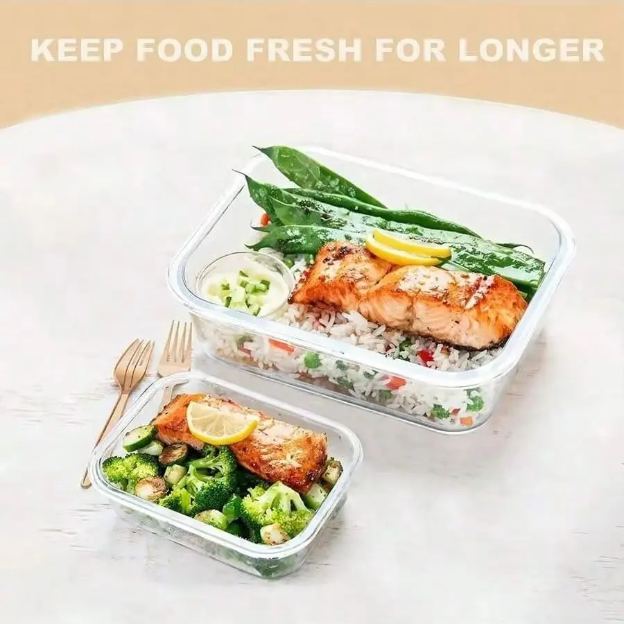 ภาชนะเก็บอาหารแก้วพร้อมฝาปิด ส - Meal Prep Glass บทวิจารณ์และราคา